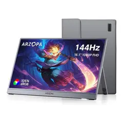 ARZOPA - MONITOR PORTÁTIL Z1FC 16.1 FULL HD 1920x1080 IPS USB-C HDMI CON PARLANTES + FUNDA
