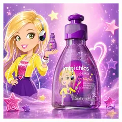 Esika - Colonia para niñas Kelly Tech, 120 ml MINI CHICS con chispeantes de estrellas