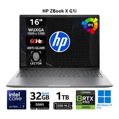 HP - Laptop ZBook X G1i 16, 16" WUXGA IPS, Core Ultra 7 255H, RAM 32GB, SSD 1TB, RTX PRO 1000, Win 11