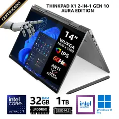 LENOVO - Laptop ThinkPad X1 (2 en 1), 14" Táctil WUXGA IPS, Core Ultra 7 255U, RAM 32GB, SSD 1TB, Win