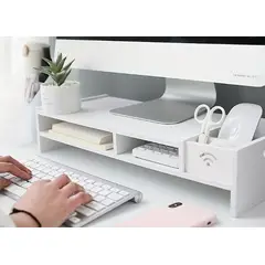 GENERICO - Estante Organizador de Dos Niveles para Monitor o Laptop