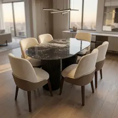 TU MESITA - Juego de Comedor Elegante Viena de Madera 6 Sillas