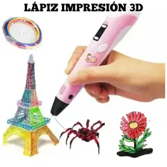 OEM - LAPICERO LAPIZ 3D IMPRESION RAPIDA CON FILAMENTO DE COLORES ROSA