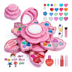 GENERICO - Kit Flor Maquillaje Infantil Plegable Juguete Para Niñas con Accesorios