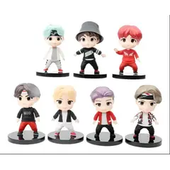 GENERICO - SET 7 PIEZAS MUÑECOS BTS BANGTAN COLECCIONABLE ARMABLES