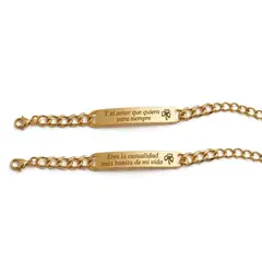 S/M - PULSERA PARA PAREJA, MENSAJE TAL CUAL LA IMAGEN