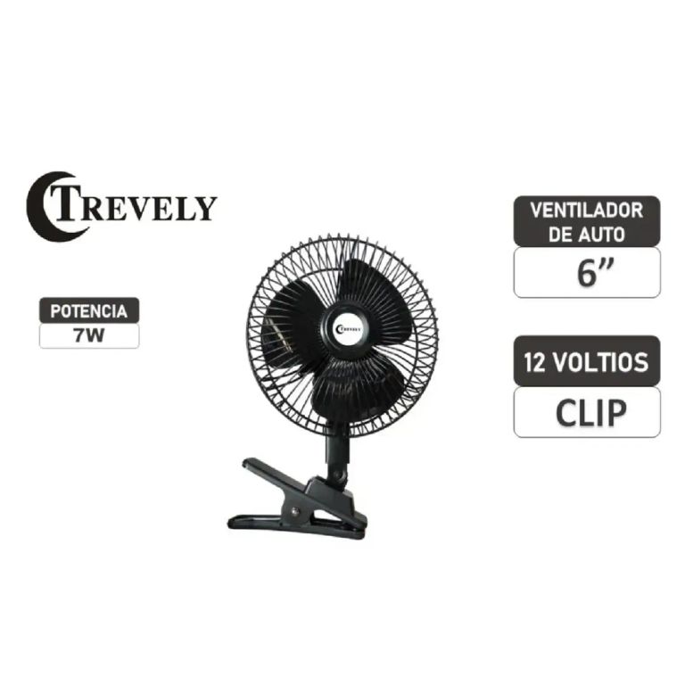 Ventilador de Auto CT-600 Oscilante Negro 6 12V