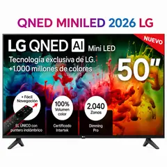 LG - Televisor smart QNED 50 4K UHD AI Mini LED webOS 50QNED70BSA