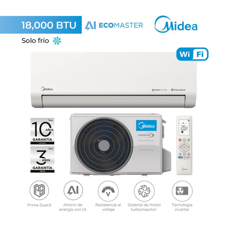 AI EcoMaster Pro 18,000 BTU Inverter WIFI - Frío Solo