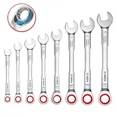 Bosch - Llaves combinadas Ratchet (8-19mm) 8 unidades 1600A03AG5