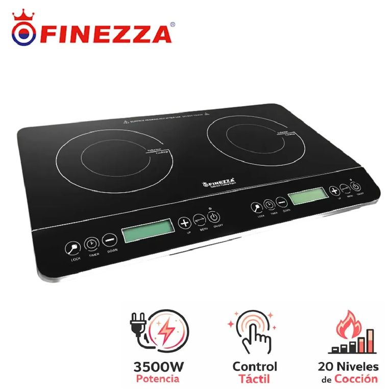 Cocina de Inducción FZ-315IN de 02 Hornillas Cocción Rápida Apag, Automático