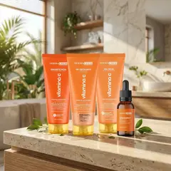 GENERICO - Kit de Cuidado de la Piel con Vitamina C Dermachem Limpia Aclara Hidrata Ilumina