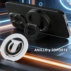 OEM - Soporte magnético compatible con MAGSAFE con anillo plegable color Negro