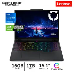 LENOVO - Laptop Legion 5 15IRX10 Ci7-14700HX 16Gb Ram1Tb SSD 15.1 WQXGA OLED RTX 5060 8Gb-83LY00J9LM