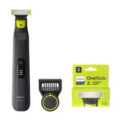 PHILIPS - Combo Afeitadora de cara y cuerpo OneBlade Pro QP653210 + Repuesto de One Blade