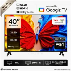 TCL - TELEVISOR 40 PULGADAS QLED GOOGLE TV 40S5K