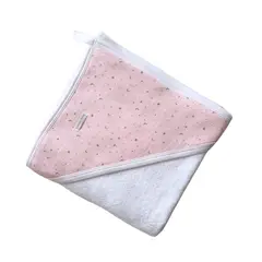 WAWA PIMA - TOALLA BEBE NIÑA XL 100% ALGODÓN- ROSE STAR