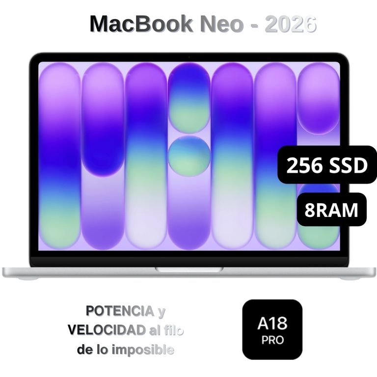 MacBook Neo 13″ A18 Pro, 8GB RAM, 256GB SSD Teclado Español - Silver