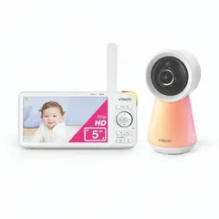 VTECH - Monitor de Bebé RM5756HD Wi-Fi Full HD 1080p con Pantalla HD de 5” + WIFI APP BABY PLUS
