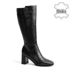 KALURI - Bota Alta para Mujer – Tara 01 Negro