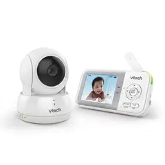 VTECH - Monitor de Bebé VM3262 con Cámara Pan & Tilt, Pantalla LCD Color de 2.8” y Audio Bidireccional