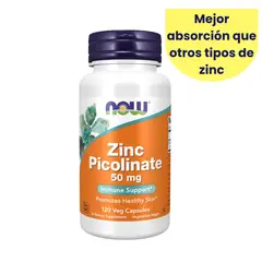 NOW - Zinc 50 mg (120 Cápsulas) -