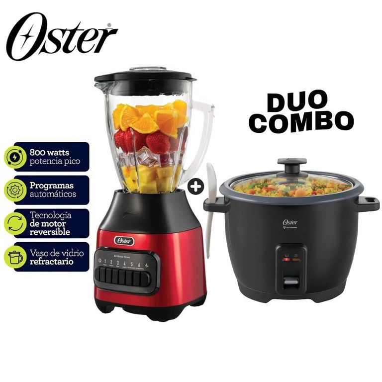 COMBO Olla Arrocera 1.8 L Y LICUADORA BLSTPEG-CPB - ROJO