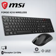 Msi - TECLADO + MOUSE GAMING FORGE K210 WIRELESS