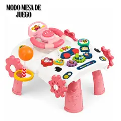 Bibi - Andador caminador para bebe 5 en 1 rosado