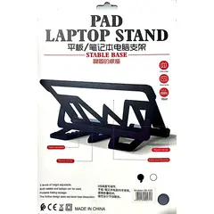 GENERICO - Soporte para Tablet y Laptop ZM-020 Ajustable Plegable Ergonómico Negro