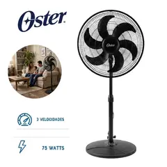 OSTER - Ventilador de Pedestal 18" 75 Watts 3 Velocidades EOSVELIST1631-6H