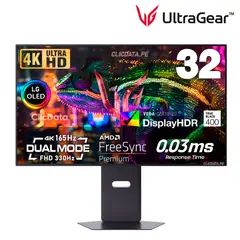LG - Monitor UltraGear OLED 32" 32GX850A-B 4K UHD 165Hz G-SYNC FreeSync Premium