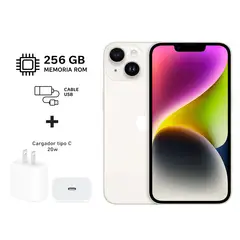 APPLE - Iphone 14 Plus 256gb Blanco + Kit de carga. Reacondicionado A2649