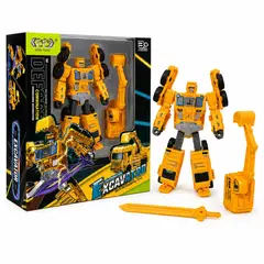 OEM - Robot Transformable Excavadora Para Niños Amarillo