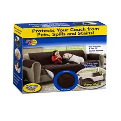 GENERICO - Funda forro protector para muebles de 2 cuerpos marrón reversible