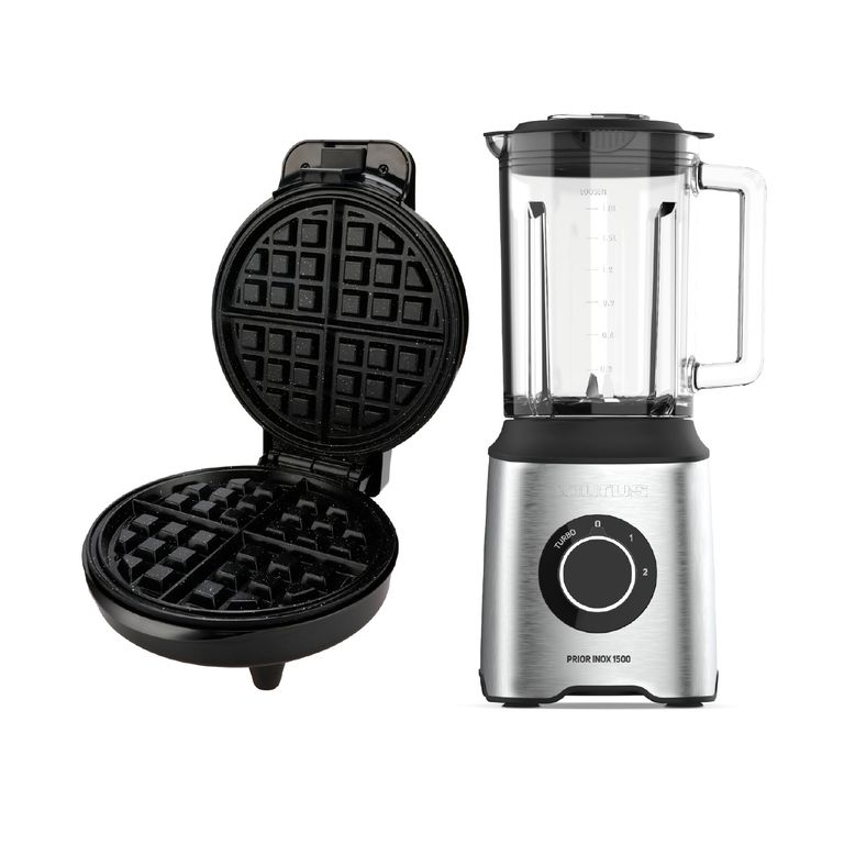 Licuadora Mod. Prior Inox 1500 + Waflera Mod. Sweet Cooking