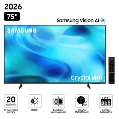 SAMSUNG - Televisor 75 UHD UN75U8000HGXPE Vision AI Smart TV 2026