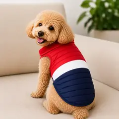 GENERICO - Chaleco impermeable con forro peluche para mascotas perros y gatos T3