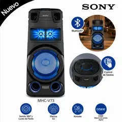 SONY - Equipo de Sonido MHC-V73D Bluetooth HDMI, DVD y Karaoke