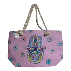 GENERAL - Bolso de Playa Estampado de Mano