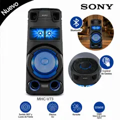 SONY - Equipo de Sonido MHC-V73D Bluetooth HDMI, DVD y Karaoke