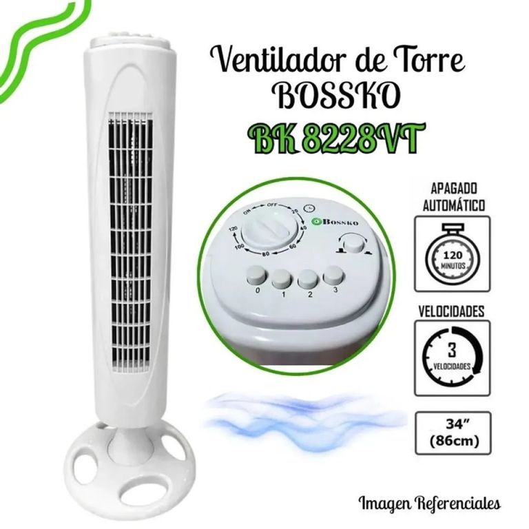 VENTILADOR TORRE BK-8228VT 90W