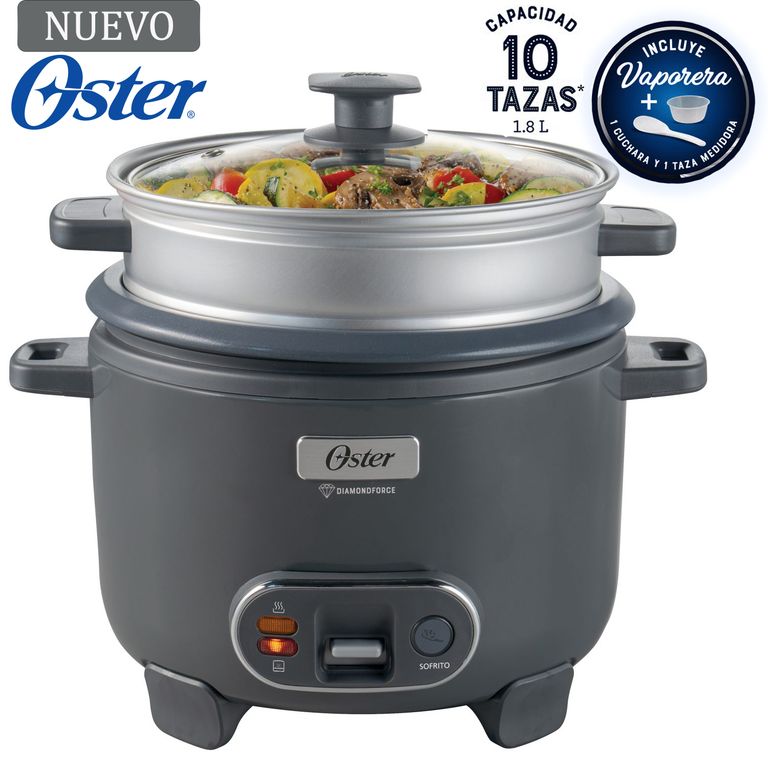 Olla Arrocera 1.8L 3 en 1 Función de Sofrito Vaporera Gris