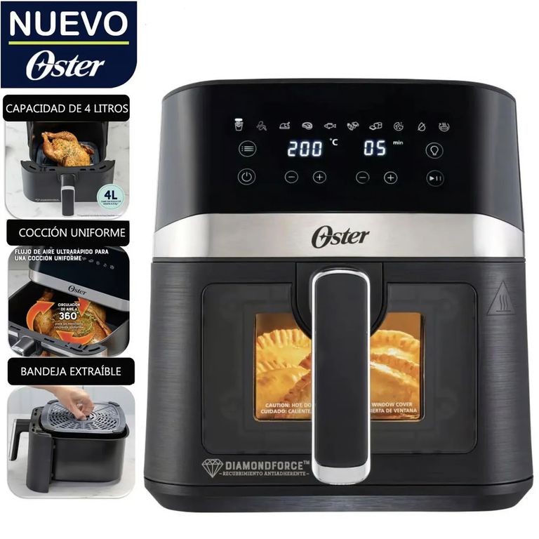 Freidora de Aire Digital Oster® CKSTAF40WDDF 4 Litros