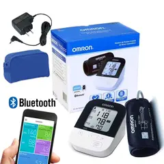 Omron - Tensiometro Bluetooth HEM-7156T con Brazalete Intelli Wrap Adaptador 220v y Maletin