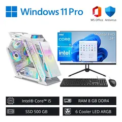INTEL - Computadora PC Gamer Core i5 3,50 GHz 8GB RAM 500GB SSD + Monitor 24” FHD.