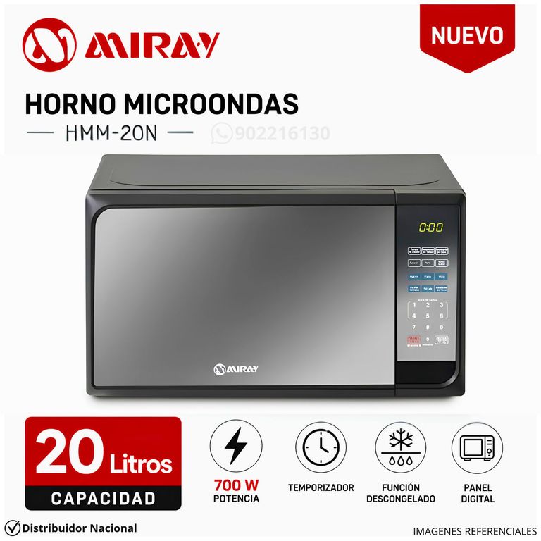 Horno Microondas HMM-20N de 20 Litros