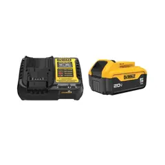 DEWALT - Batería Ion Litio 20V Max 5.0+Cargador de Batería Ion de Litio 12V 20V