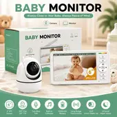 OEM - Cámara Monitor Para Bebés 6 " Con Audio Bidireccional 355° Sin WIFI Batería 5000mAh
