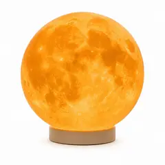 OEM - Lámpara Lunar LED 3D Luz Cálida Ambiente Tipo Luna Real